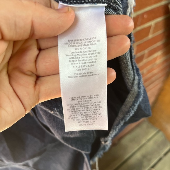 Current/Elliott Knee Length Denim Button Down Dress Size 2 - Picture 6 of 7